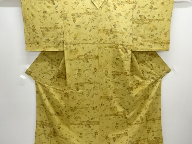 JAPANESE KIMONO / KOMON / FLORAL PLANTS